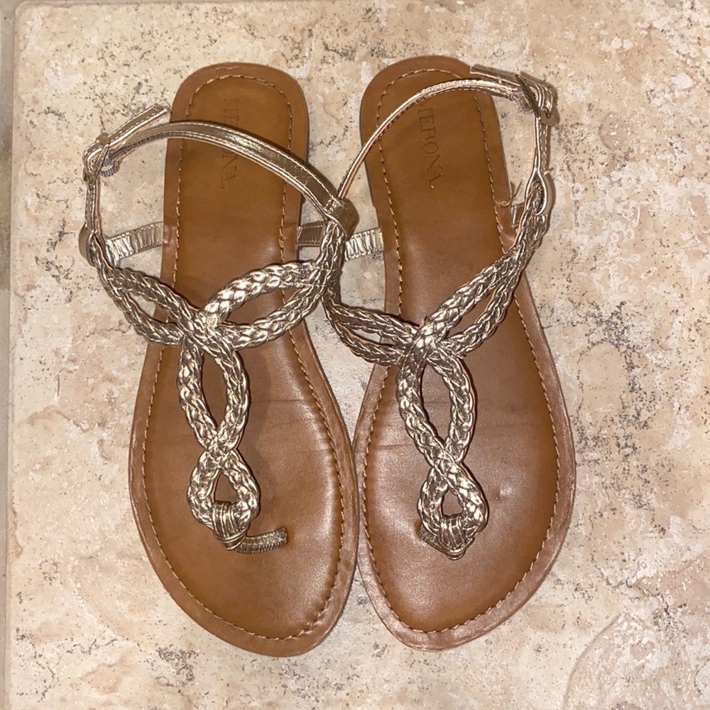 Silver Merona sandals size 7.5 (US)